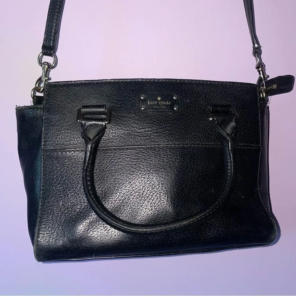Kate Spade Grove Street Small Lana Satchel Black Leather Handbag